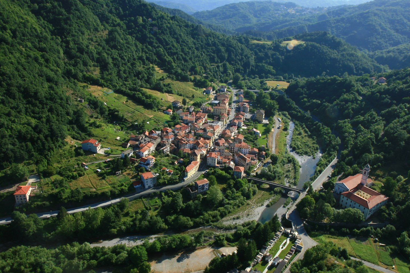 La municipalité de Montebruno, en Ligurie, l'un des lieux du projet RACINE